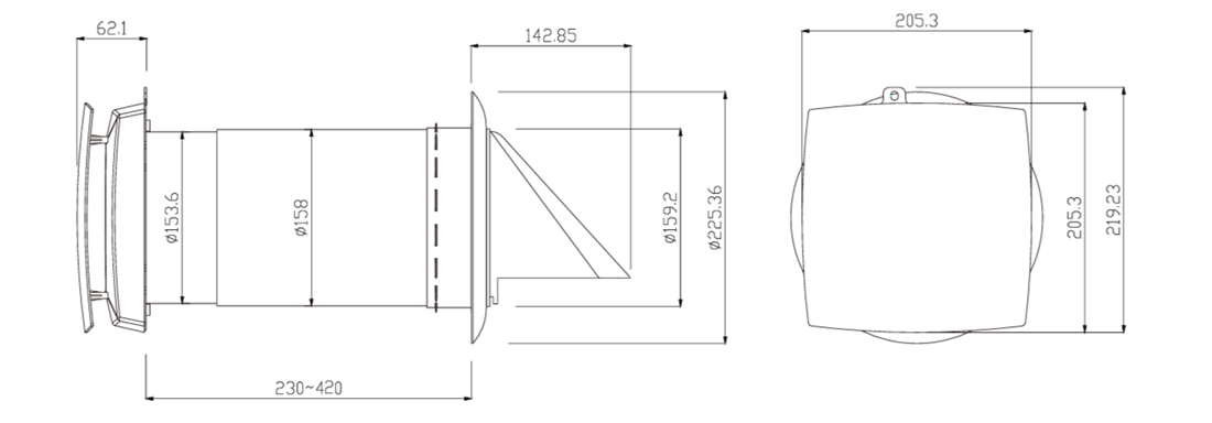 Dimenzije regeneracijske enote